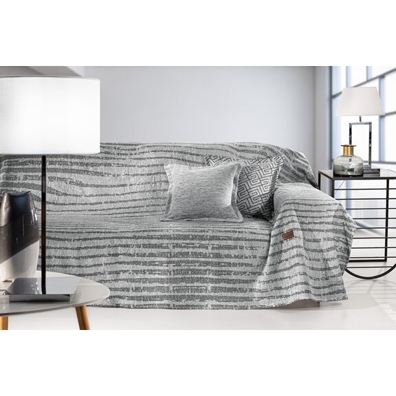 Ριχτάρι Καναπέ Sydney Silver (Τετραθέσιος) 180x350 guy Laroche  37% Cotton-21%polyester-42% Acrylic