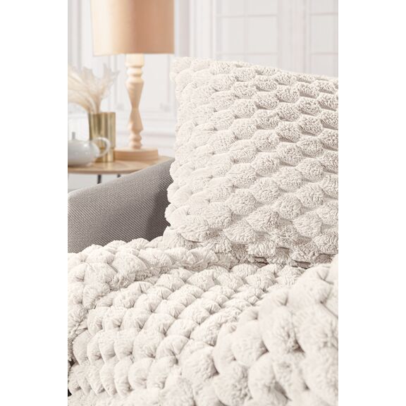 Ριχτάρι Elixir Ivory 120x160 + Διακοσμητικό Μαξιλάρι guy Laroche  100% Polyester Art. fur