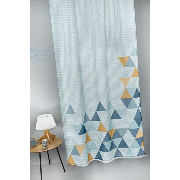 Βρεφική Κουρτίνα two 2 Twenty Aqua Grey 145x270 guy Laroche  100% Polyester