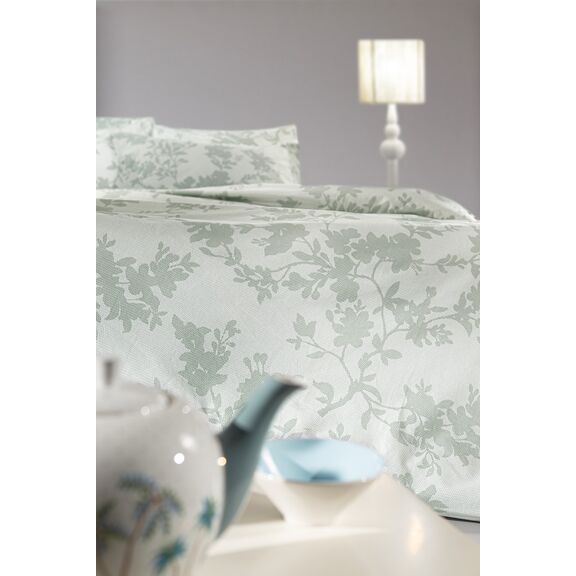 Σετ 4τμχ Σεντόνια Christy Aqua-Grey με Λάστιχο 170x200+32 guy Laroche  100% Cotton Percale