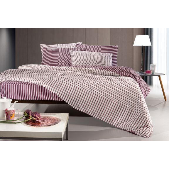 Σετ 4τμχ Σεντόνια Galleon Amethyst με Λάστιχο 170x200+32 guy Laroche  100% Cotton Percale