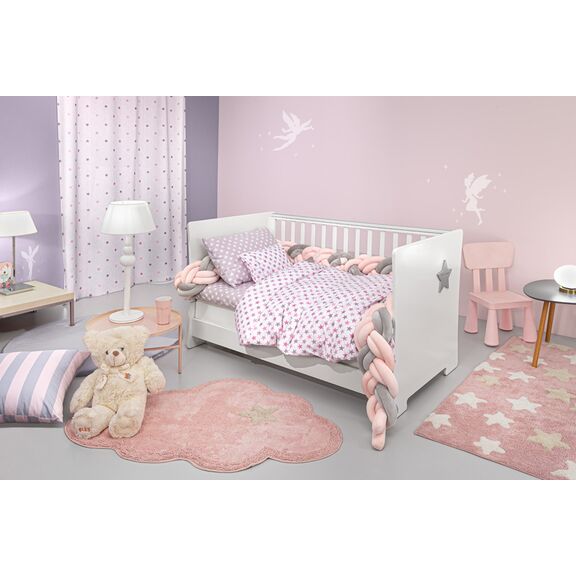 Σετ 3τμχ Βρεφικά Σεντόνια Cosmos Pudra 115x170 guy Laroche  100% Cotton
