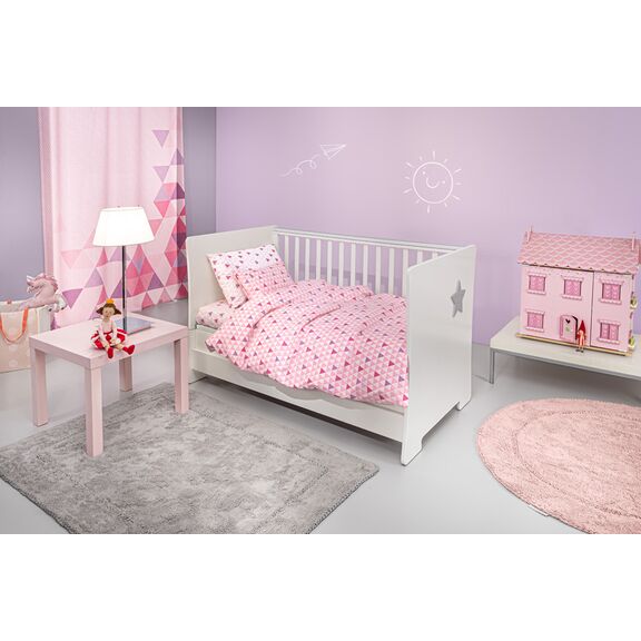 Σετ 3τμχ Βρεφικά Σεντόνια two 2 Twenty Fuchsia 115x170 guy Laroche  100% Cotton