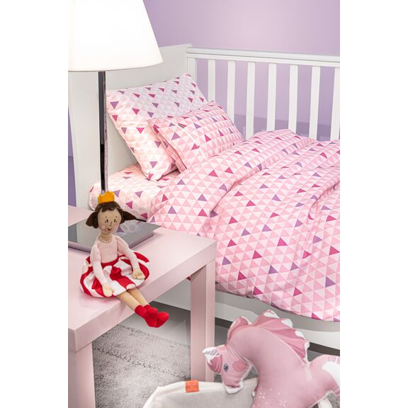Σετ 3τμχ Βρεφικά Σεντόνια two 2 Twenty Fuchsia 115x170 guy Laroche  100% Cotton
