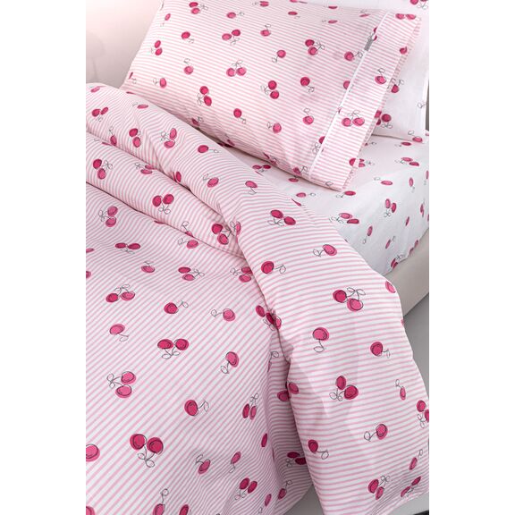 Σετ 3τμχ Παιδκά Σεντόνια Cherries 165x250 guy Laroche  100% Cotton