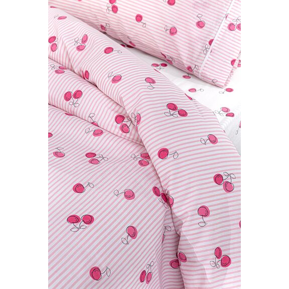 Σετ 3τμχ Παιδκά Σεντόνια Cherries 165x250 guy Laroche  100% Cotton
