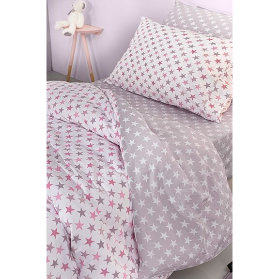 Σετ 3τμχ Παιδικά Σεντόνια Cosmos Pudra 165x250 guy Laroche  100% Cotton