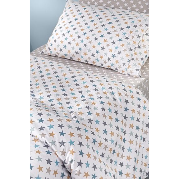 Σετ 3τμχ Παιδικά Σεντόνια Cosmos sky 165x250 guy Laroche  100% Cotton