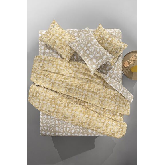 Σετ 3τμχ Παπλωματοθήκη Graffity Sand 225x245 guy Laroche  100% Cotton Percale 160 Count