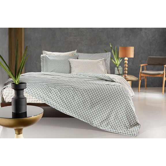 Σετ 2τμχ Παπλωματοθήκη Buddha Cement 165x225 guy Laroche  100% Cotton Percale