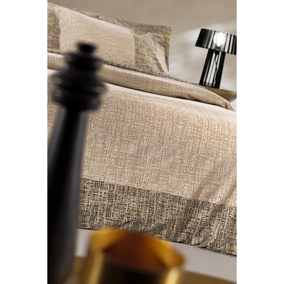 Σετ 2τμχ Παπλωματοθήκη Valley Toffee 165x225 guy Laroche  100% Cotton Percale