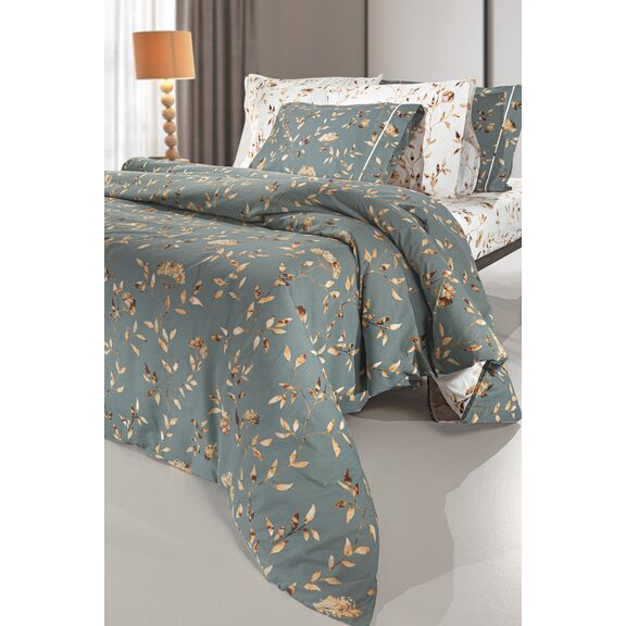 Σετ 2τμχ Παπλωματοθήκη Victoria Golden 165x225 guy Laroche  100% Cotton Percale
