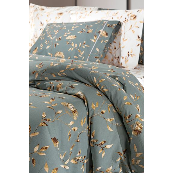 Σετ 2τμχ Παπλωματοθήκη Victoria Golden 165x225 guy Laroche  100% Cotton Percale