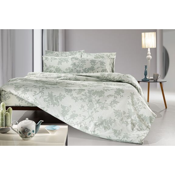 Σετ 3τμχ Παπλωματοθήκη Christy Aqua-Grey 225x245 guy Laroche  100% Cotton Percale