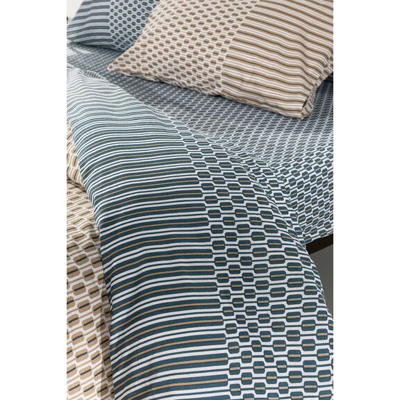 Σετ 3τμχ Παπλωματοθήκη Galleon Azul 225x245 guy Laroche  100% Cotton Percale