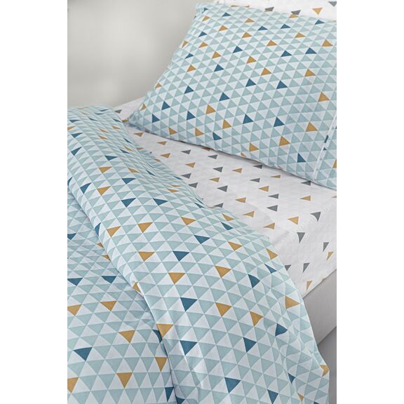 Σετ 2τμχ Παιδική Παπλωματοθήκη two 2 Twenty Aqua 165x225 guy Laroche  100% Cotton