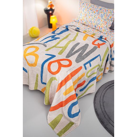 Παιδική Κουβέρτα Ultrasoft Letters Multi 160x220 guy Laroche  100% Polyester