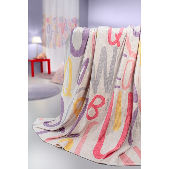 Παιδική Κουβέρτα Ultrasoft Letters Pink 160x220 guy Laroche  100% Polyester