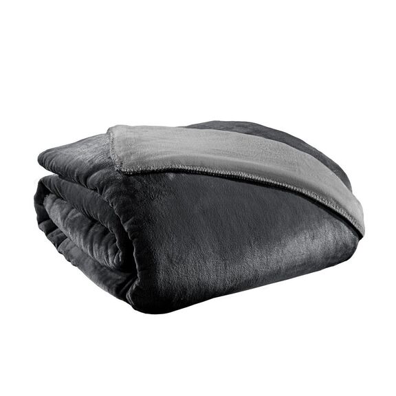Σετ 2τμχ Κουβέρτα Velvet Anthracite 220x240 guy Laroche  100% Flannel