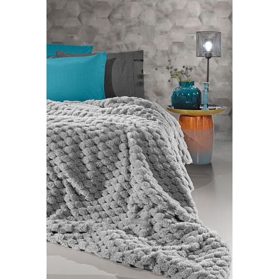 Κουβέρτα Elixir Silver 260x240 guy Laroche  100% Polyester Art. fur