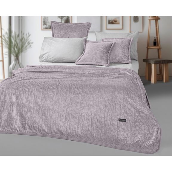 Σετ 2τμχ Κουβέρτα Bolzano Melanze 180x220 guy Laroche  100% Velvet Pol.