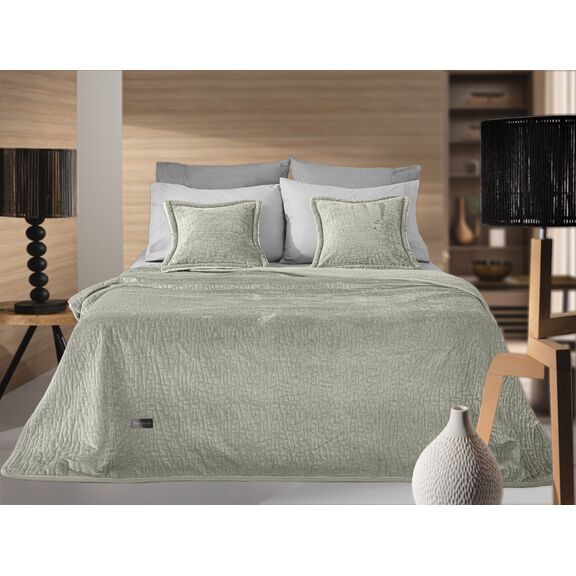 Σετ 2τμχ Κουβέρτα Bolzano Khaki 220x240 guy Laroche  100% Velvet Pol.