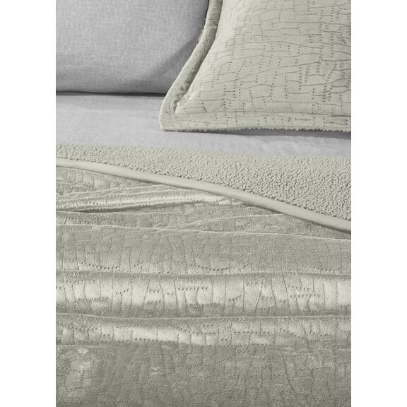 Σετ 2τμχ Κουβέρτα Bolzano Khaki 220x240 guy Laroche  100% Velvet Pol.