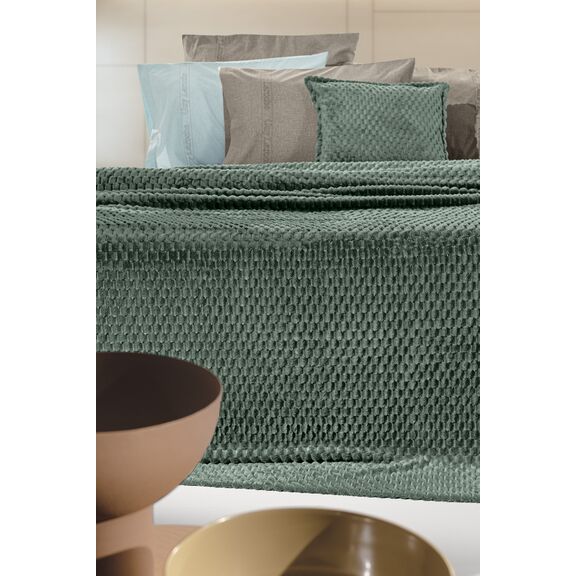 Σετ 2τμχ Κουβέρτα Smoothie Pesto 160x220 guy Laroche  100% Pol. - Microfiber
