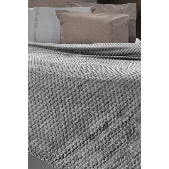 Σετ 2τμχ Κουβέρτα Smoothie Anthracite 160x220 guy Laroche  100% Pol. - Microfiber