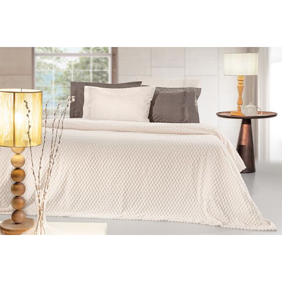 Σετ 2τμχ Κουβέρτα Smoothie Ivory 160x220 guy Laroche  100% Pol. - Microfiber