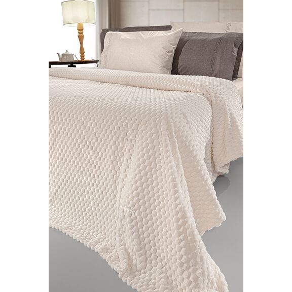 Σετ 2τμχ Κουβέρτα Smoothie Ivory 160x220 guy Laroche  100% Pol. - Microfiber