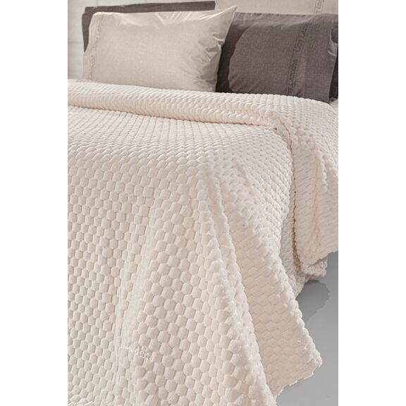 Σετ 2τμχ Κουβέρτα Smoothie Ivory 160x220 guy Laroche  100% Pol. - Microfiber