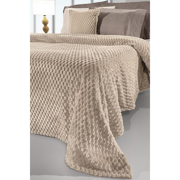 Σετ 2τμχ Κουβέρτα Smoothie Taupe 160x220 guy Laroche  100% Pol. - Microfiber