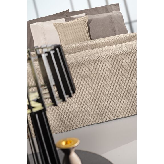 Σετ 2τμχ Κουβέρτα Smoothie Taupe 160x220 guy Laroche  100% Pol. - Microfiber