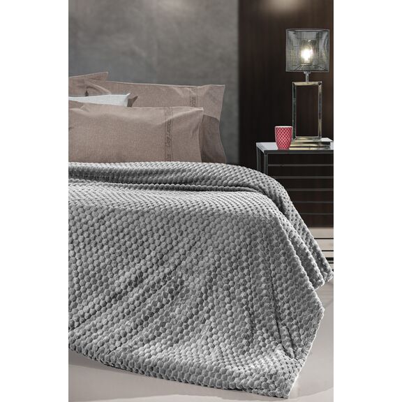 Σετ 2τμχ Κουβέρτα Smoothie Anthracite 220x240 guy Laroche  100% Pol. - Microfiber
