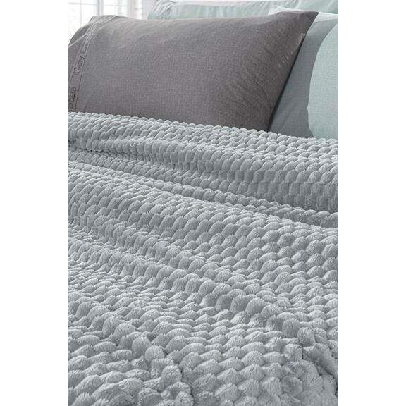 Σετ 2τμχ Κουβέρτα Smoothie Silver 220x240 guy Laroche  100% Pol. - Microfiber