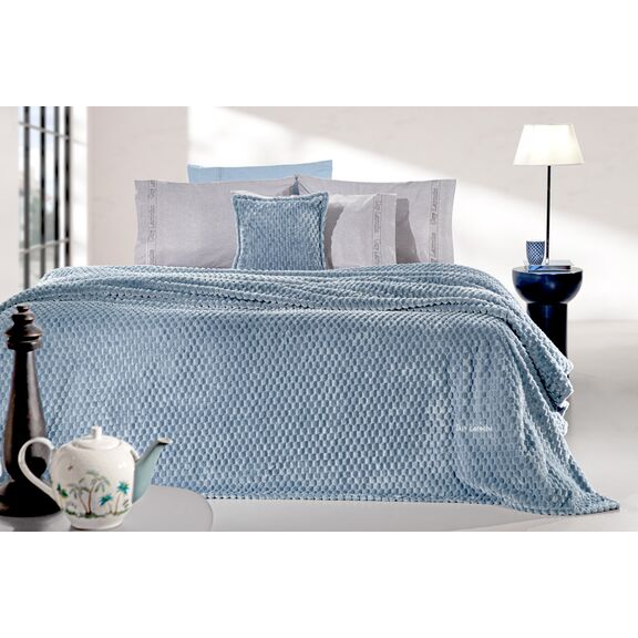 Σετ 2τμχ Κουβέρτα Smoothie Blue 220x240 guy Laroche  100% Pol. - Microfiber