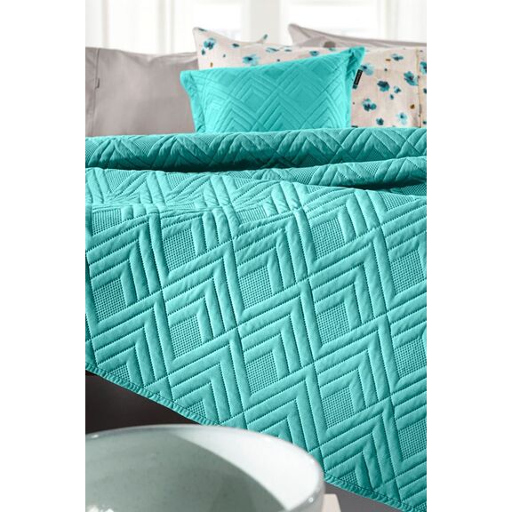 Σετ 2τμχ. Κουβερλί Curves Petrol 250x240 guy Laroche Petrol 100% Fine Microfiber