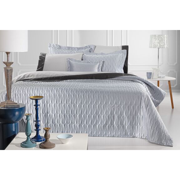 Σετ 3τμχ Κουβερλί Ruby Silver 240x250 guy Laroche  100% Microsatin