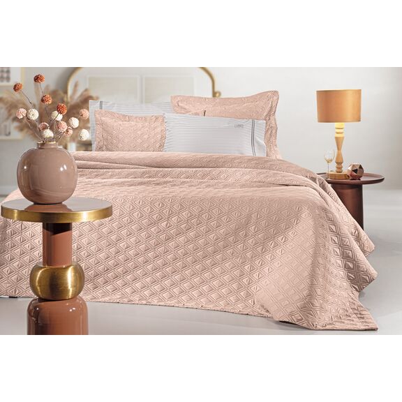 Σετ 3τμχ Κουβερλί Honour old Pink 240x250 guy Laroche  100% Microsatin