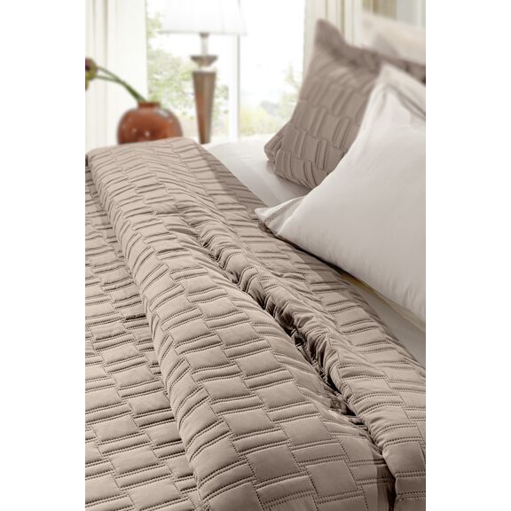 Σετ 3τμχ Κουβερλί Brick Taupe 240x250 guy Laroche  100% Microsatin
