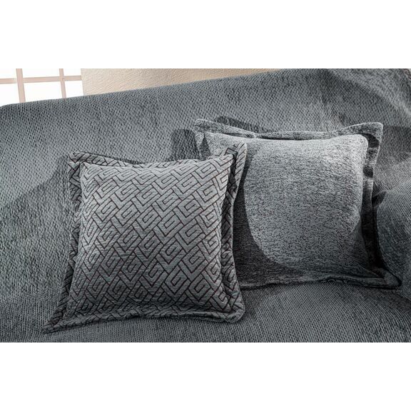 Διακοσμητική Μαξιλαροθήκη Envy Grey 45x45 guy Laroche  50% Cotton -50% Chenille