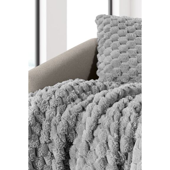 Ριχτάρι Elixir Silver 120x160 + Διακοσμητικό Μαξιλάρι guy Laroche  100% Polyester Art. fur