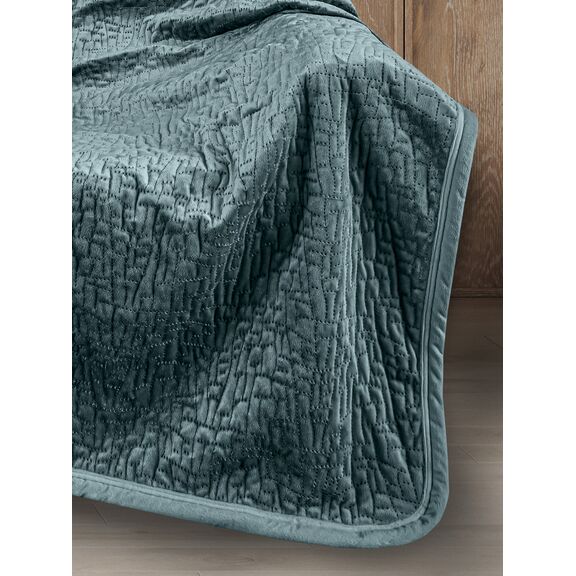 Ριχτάρι Bolzano Emerald 130x170 + Διακοσμητικό Μαξιλάρι guy Laroche  100% Velvet Pol.
