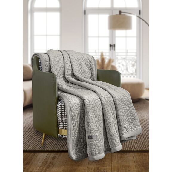 Ριχτάρι Bolzano Vison 130x170 + Διακοσμητικό Μαξιλάρι guy Laroche  100% Velvet Pol.