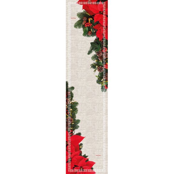 Χριστουγεννιάτικη Τραβέρσα 2008 Laser cut 40x160 Saint Clair  100% Polyester