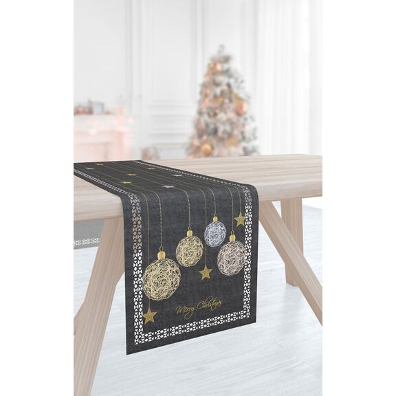 Χριστουγεννιάτικη Τραβέρσα 2023 Laser cut 40x160 Saint Clair  100% Polyester