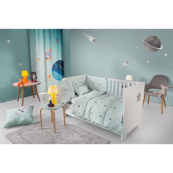 Σετ 3τμχ. Βρεφικά Σεντόνια Cosmic guy Laroche Mint 100% Cotton