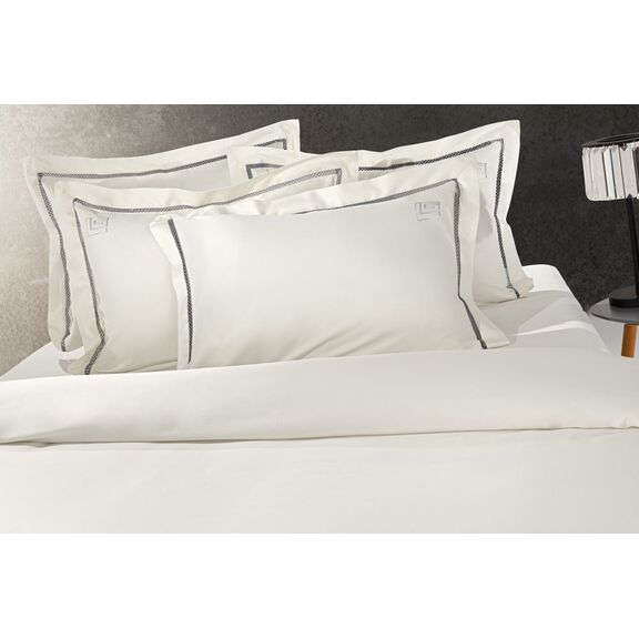 Σετ 3τμχ Παπλωματοθήκη Blend Silver-Ivory 260x260 guy Laroche  Cotton Satin