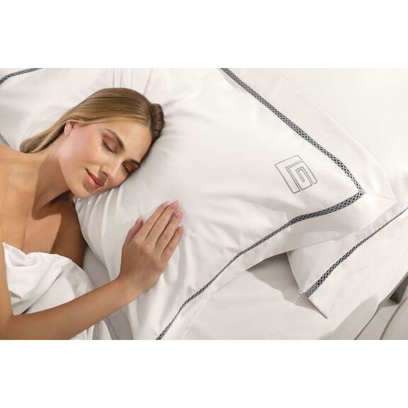 Σετ 3τμχ Παπλωματοθήκη Blend Silver-Ivory 260x260 guy Laroche  Cotton Satin